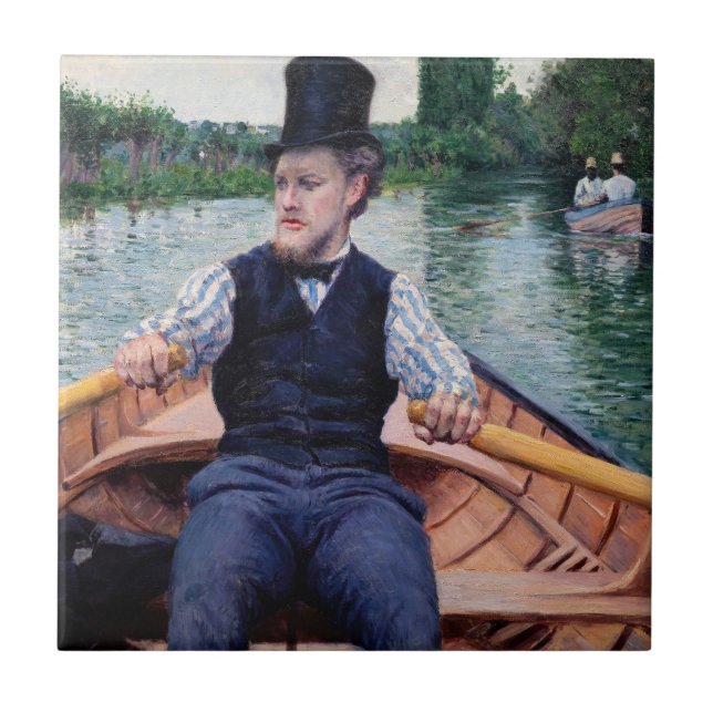 Gustave Caillebotte - Båtutflykt Kakelplatta (Framsidan)