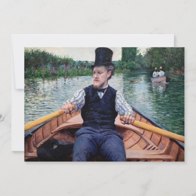 Gustave Caillebotte - Båtutflykt Tack Kort (Framsida)