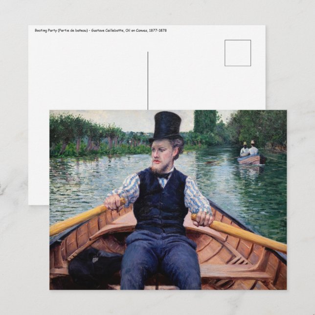 Gustave Caillebotte - Båtutflykt Vykort (Fram/baksida)
