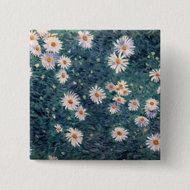 Gustave Caillebotte - Bed of Daisys, Detail Knapp (Framsida)