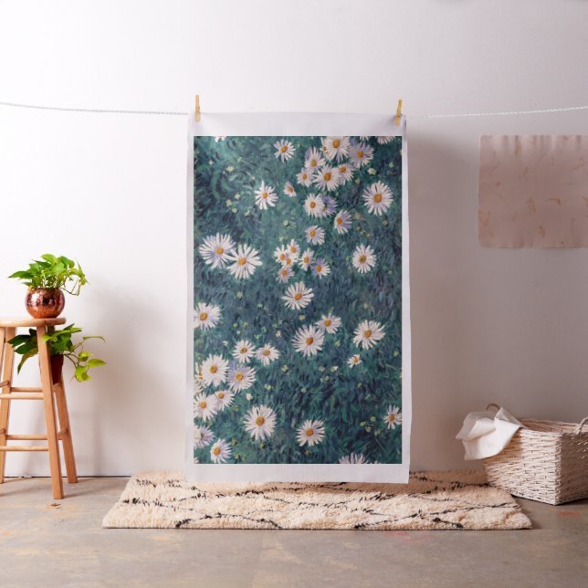 Gustave Caillebotte - Bed of Daisys, Detail Tyg (In Situ)