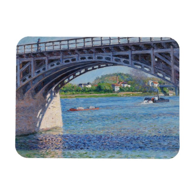Gustave Caillebotte - Bron över Argenteuil & Seine Magnet (Horisontell)