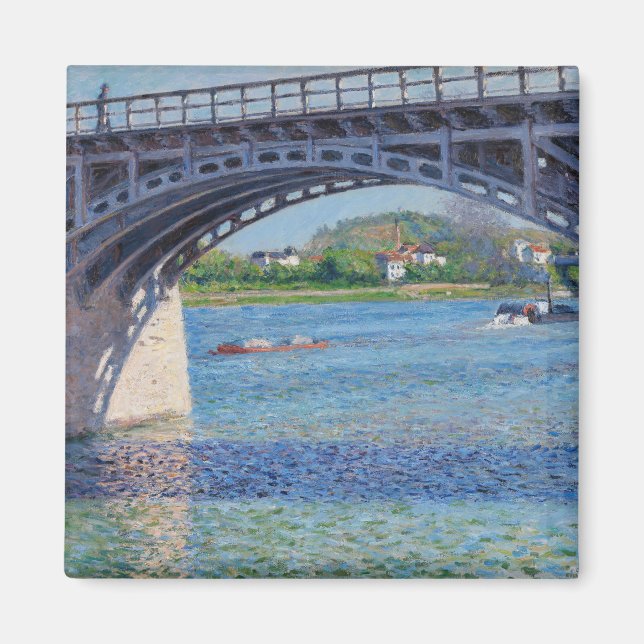 Gustave Caillebotte - Bron över Argenteuil & Seine Magnet (Framsidan)