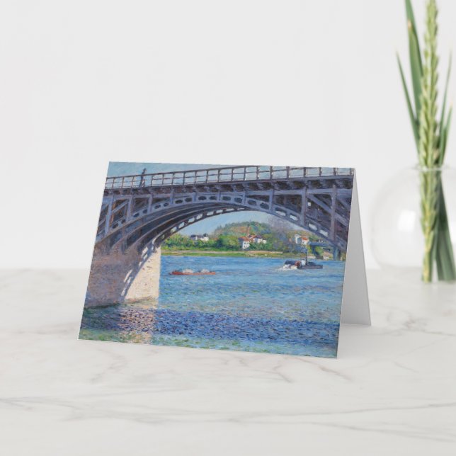 Gustave Caillebotte - Bron vid Argenteuil & Seine Kort (Framsida)