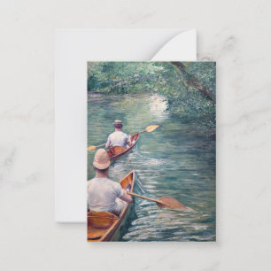 Gustave Caillebotte - Canoes på Yerres Anteckningskort