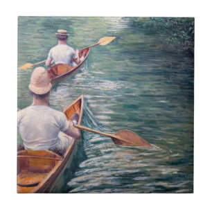 Gustave Caillebotte - Canoes på Yerres Kakelplatta