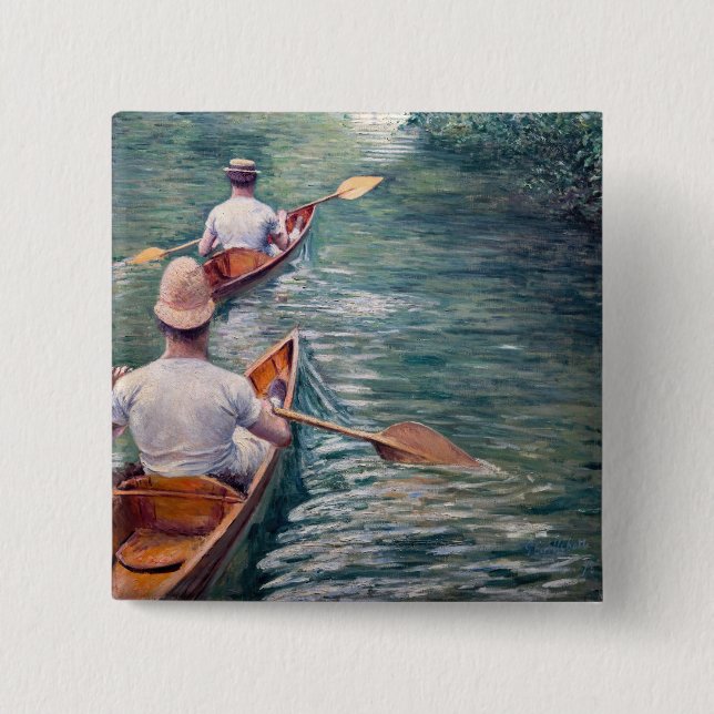 Gustave Caillebotte - Canoes på Yerres Knapp (Framsida)