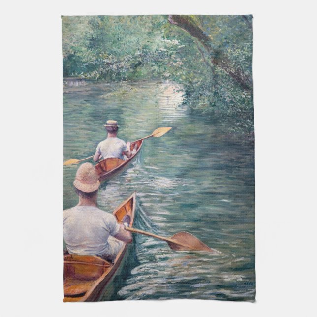 Gustave Caillebotte - Canoes på Yerres Kökshandduk (Vertikal)