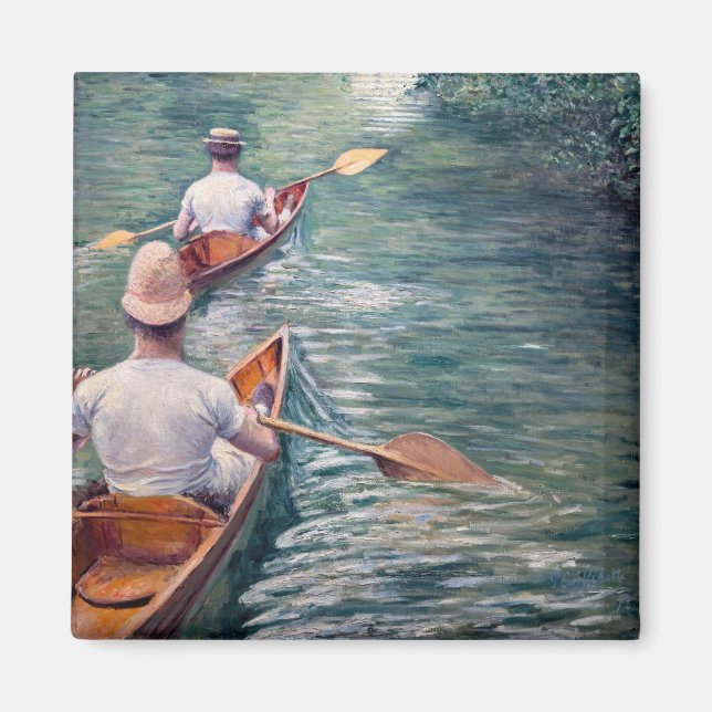 Gustave Caillebotte - Canoes på Yerres Magnet (Framsidan)