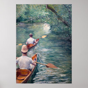 Gustave Caillebotte - Canoes på Yerres Poster
