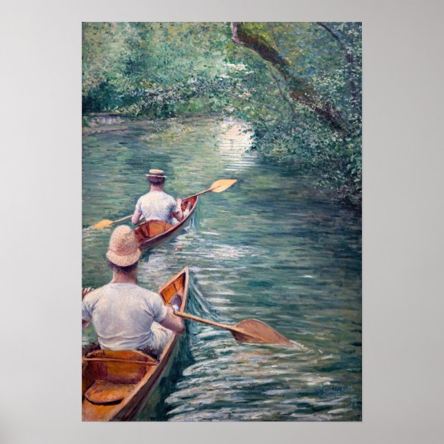 Gustave Caillebotte - Canoes på Yerres Poster (Framsidan)