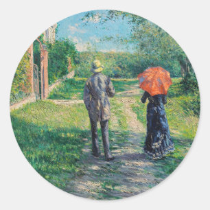 Gustave Caillebotte - Den uppförsluttande stigen Runt Klistermärke