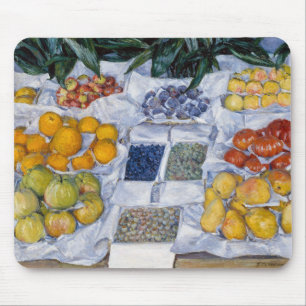 Gustave Caillebotte - Frukt som visas på ett ställ Musmatta