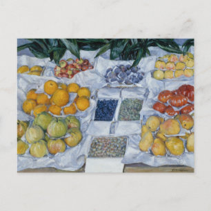 Gustave Caillebotte - Frukt som visas på ett ställ Vykort