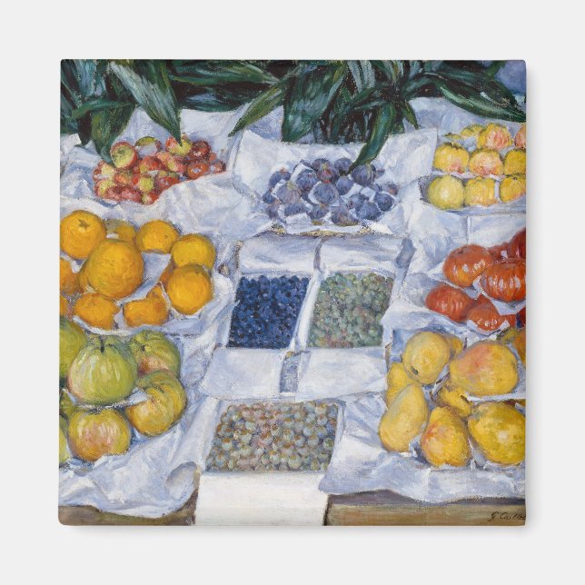Gustave Caillebotte - Frukt visad på en stånd Magnet (Framsidan)
