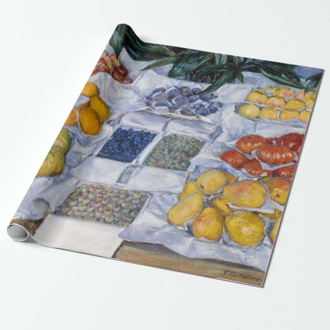 Gustave Caillebotte - Frukt visad på en stånd Presentpapper (Utrullad)