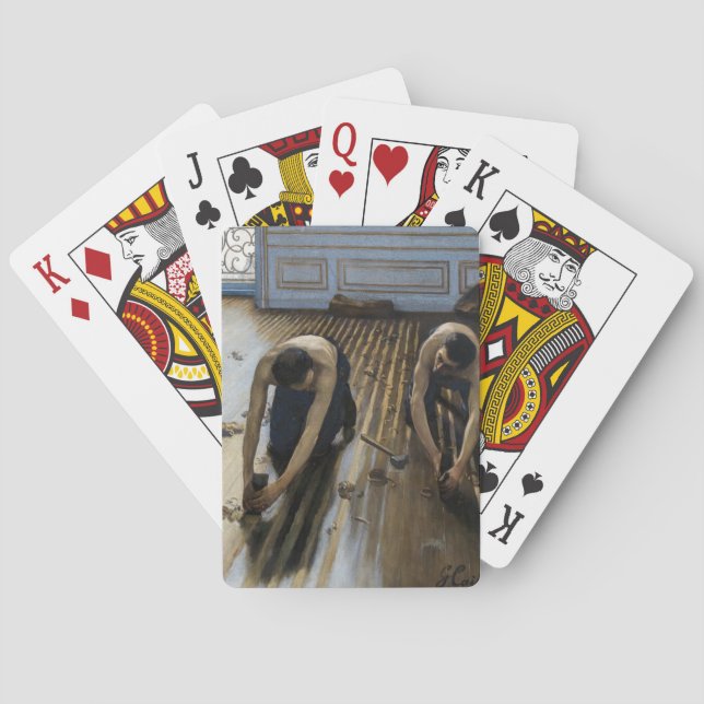 Gustave Caillebotte - Golv Scrapers Casinokort (Baksidan)