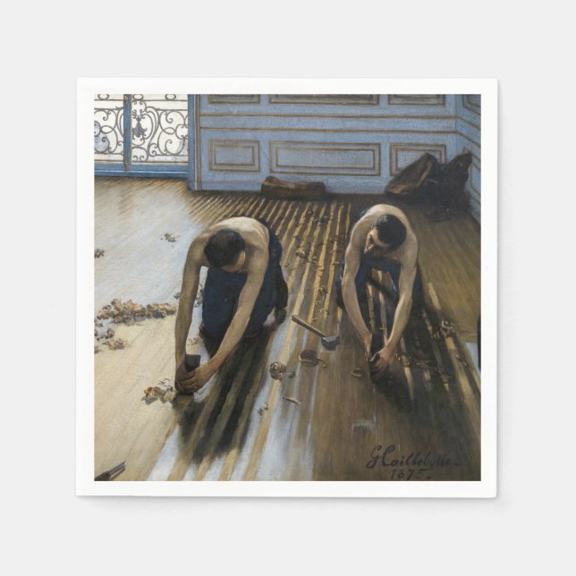 Gustave Caillebotte - Golv Scrapers Pappersservett (Framsidan)