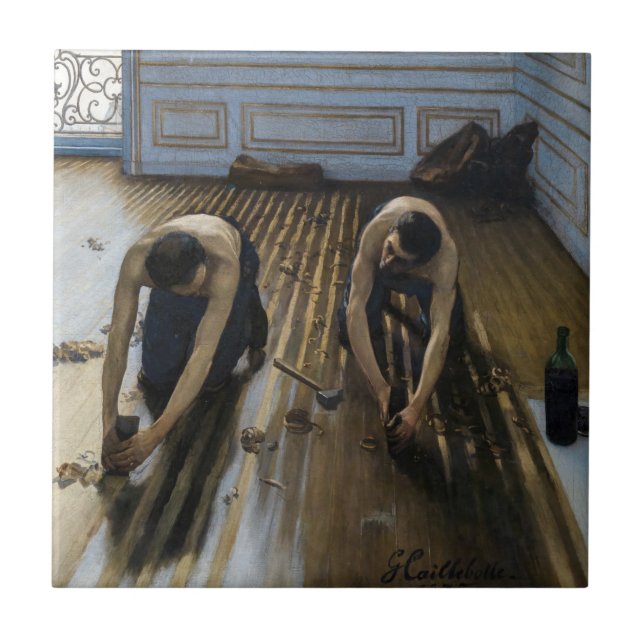 Gustave Caillebotte - Golvskrapare Kakelplatta (Framsidan)