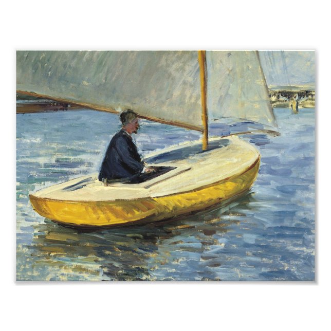 Gustave Caillebotte - Gulten Boat Fototryck (Framsidan)