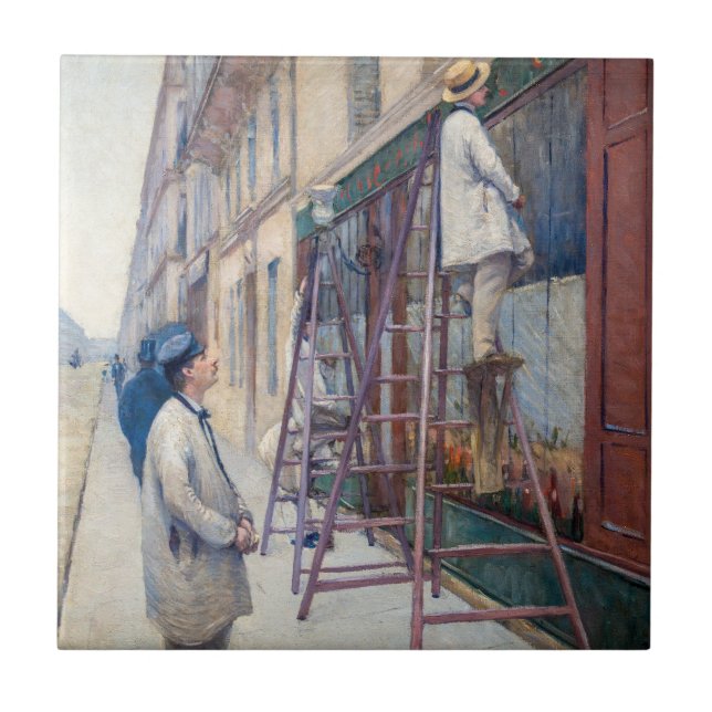 Gustave Caillebotte - Husmålarna Kakelplatta (Framsidan)