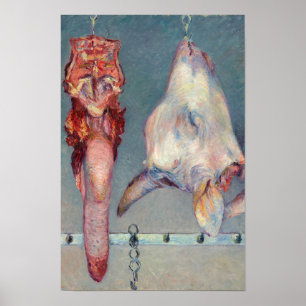 Gustave Caillebotte - Kalvhuvud och oxstunga Poster