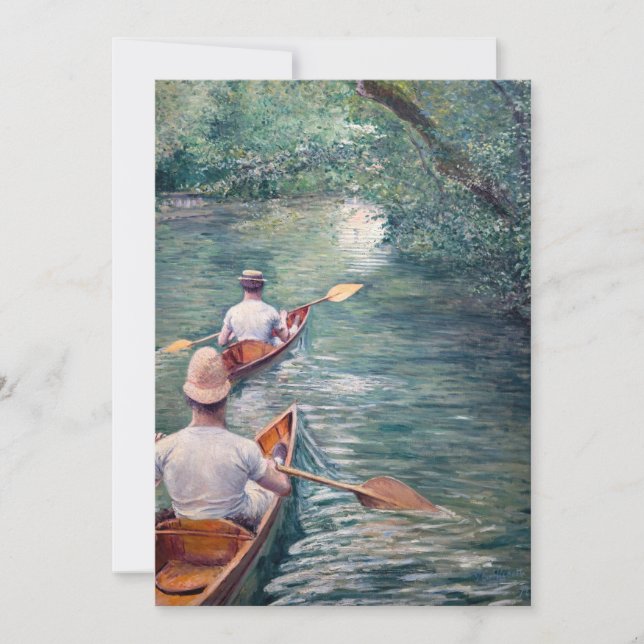 Gustave Caillebotte - Kanoter på Yerres Inbjudningar (Framsida)