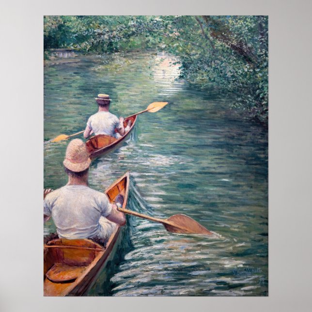 Gustave Caillebotte - Kanoter på Yerres Poster (Framsidan)