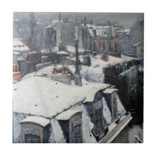 Gustave Caillebotte - Kåpor i Snö Kakelplatta