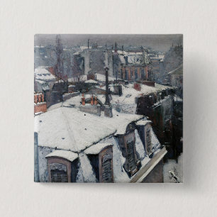 Gustave Caillebotte - Kåpor i Snö Knapp