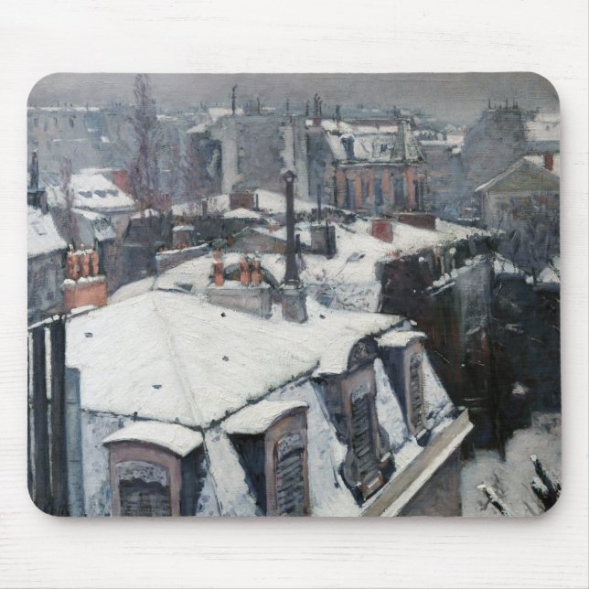 Gustave Caillebotte - Kåpor i Snö Musmatta (Framsidan)
