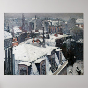 Gustave Caillebotte - Kåpor i Snö Poster