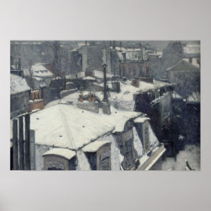 Gustave Caillebotte - Kåpor i Snö Poster