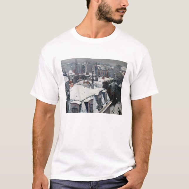 Gustave Caillebotte - Kåpor i Snö T Shirt (Framsida)