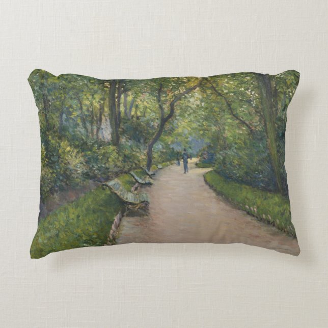 Gustave Caillebotte - Le Parc Monceau Prydnadskudde (Framsidan)