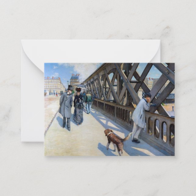 Gustave Caillebotte - Le Pont de l'Europe Anteckningskort (Framsida)