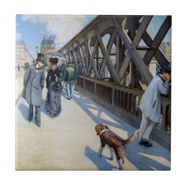 Gustave Caillebotte - Le Pont de l'Europe Kakelplatta (Framsidan)
