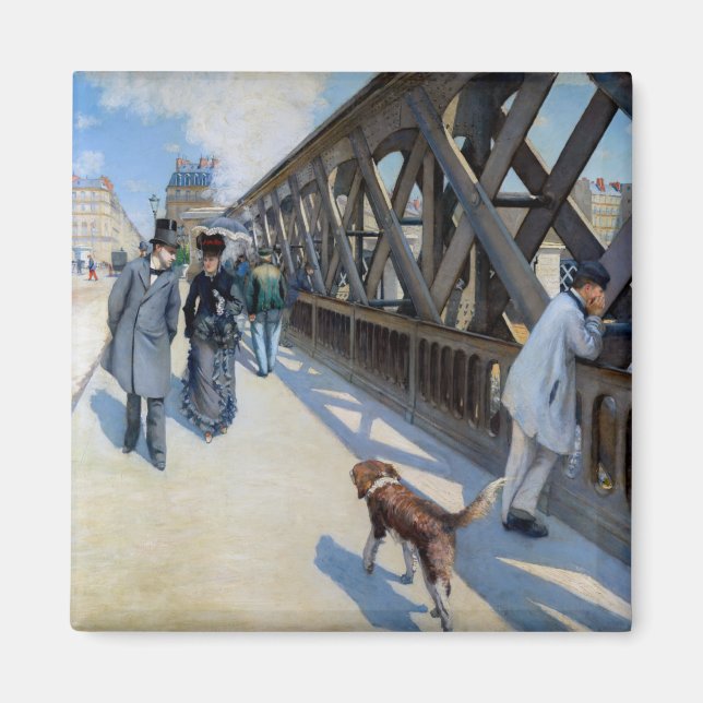 Gustave Caillebotte - Le Pont de l'Europe Magnet (Framsidan)