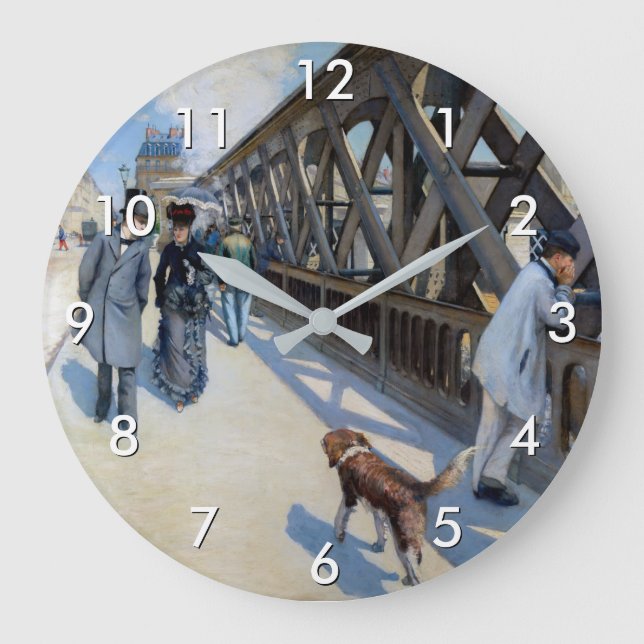 Gustave Caillebotte - Le Pont de l'Europe Stor Klocka (Framsida)