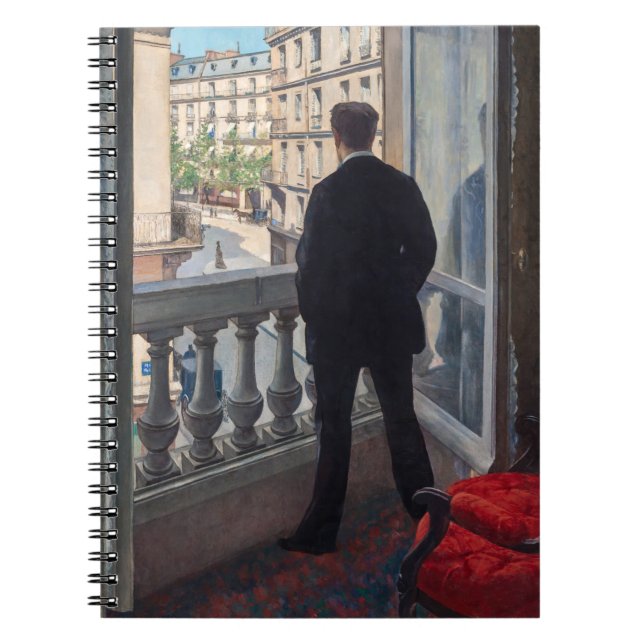 Gustave Caillebotte - Man i fönstret Anteckningsbok (Framsidan)