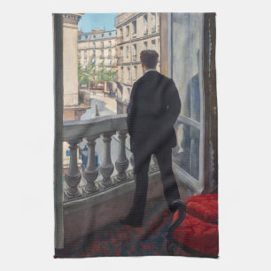 Gustave Caillebotte - Man i fönstret Kökshandduk