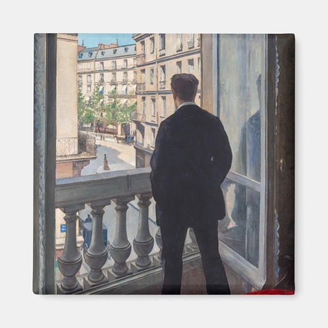 Gustave Caillebotte - Man i fönstret Magnet (Framsidan)