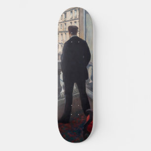Gustave Caillebotte - Man i fönstret Mini Skateboard Bräda 18,5 Cm