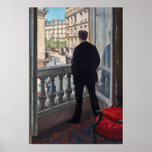 Gustave Caillebotte - Man i fönstret Poster