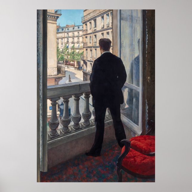 Gustave Caillebotte - Man i fönstret Poster (Framsidan)