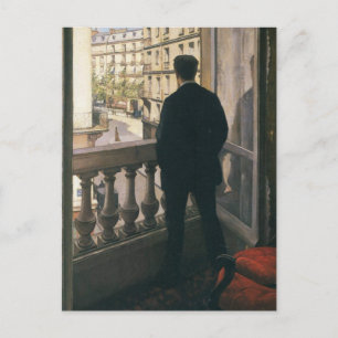 GUSTAVE CAILLEBOTTE - Man vid fönstret 1875 Vykort