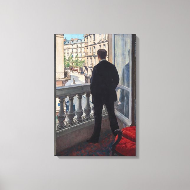 Gustave Caillebotte - Man vid fönstret Canvastryck (Framsida)