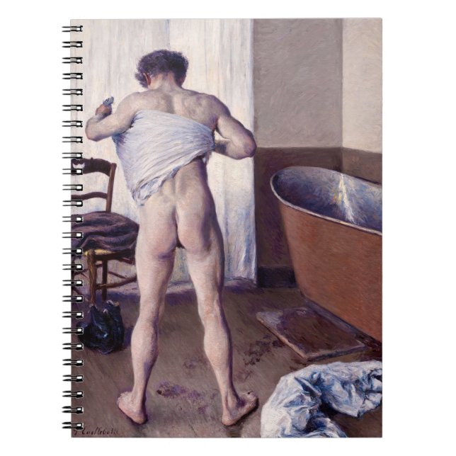 Gustave Caillebotte - Man vid hans bath Anteckningsbok (Framsidan)
