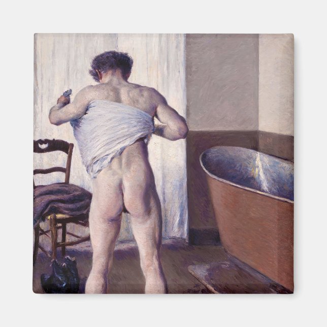 Gustave Caillebotte - Man vid hans bath Magnet (Framsidan)