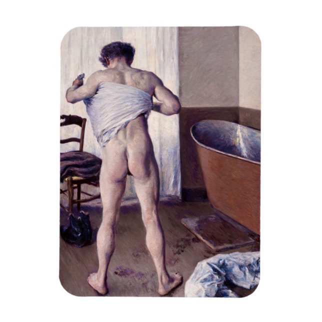 Gustave Caillebotte - Man vid hans bath Magnet (Vertikal)